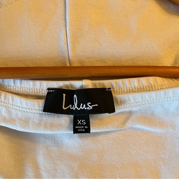 LULU’S White 3/4 Sleeve Off The Shoulder Bodysuit Size XS - Picture 6 of 7